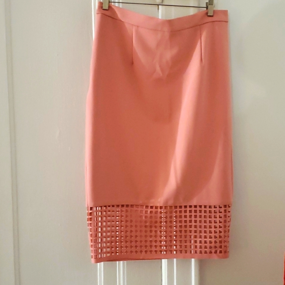 Missguided Powder Pink Perforated Skirt size 10